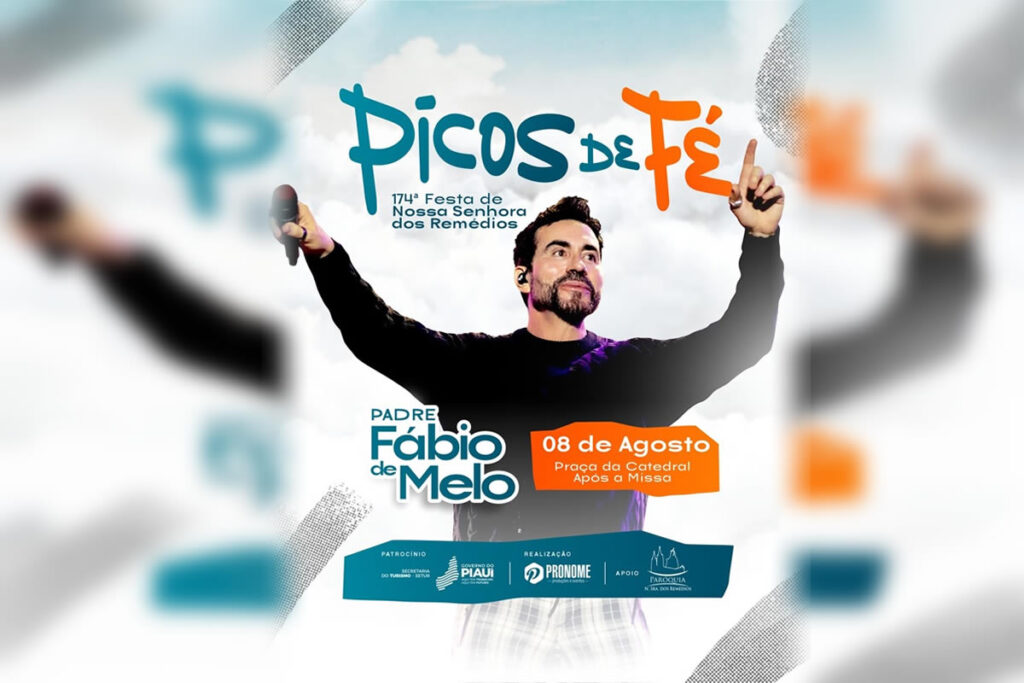 A apresentação gratuita do Padre Fábio de Melo, que estava marcada para o dia 10 de agosto, foi antecipada para o dia 08 de agosto