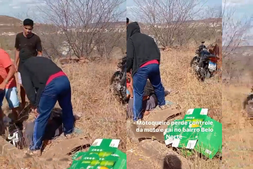 Acidente de moto na estrada da Gameleira dos Rodrigues em Picos.