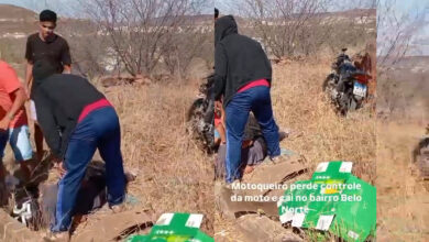 Acidente de moto na estrada da Gameleira dos Rodrigues em Picos.