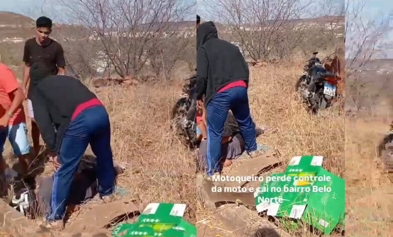 Acidente de moto na estrada da Gameleira dos Rodrigues em Picos.