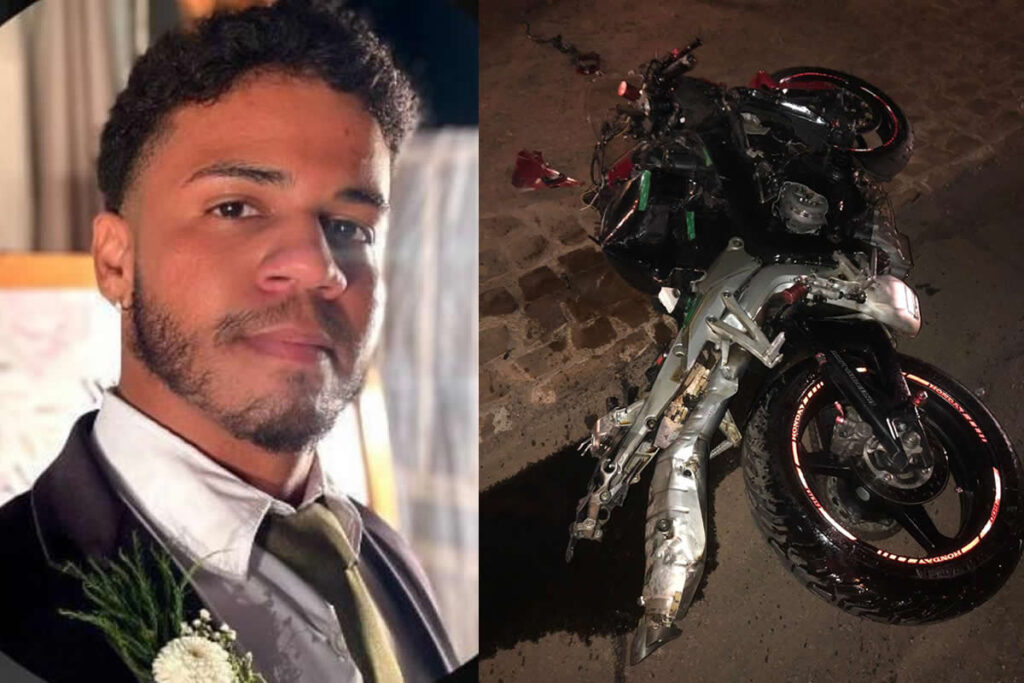 Um grave acidente envolvendo uma caminhonete e uma motocicleta resultou na morte de Alan Ikaro, filho do empresário Alan Autopeças, em Picos. - Foto: Divulgação