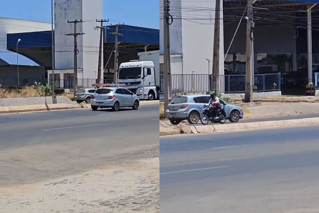 Carro na contramão em Picos - Foto: Redes Sociais