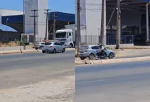 Carro na contramão em Picos - Foto: Redes Sociais